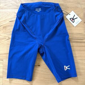 NWT District Vision Recycled Half-Tights Womens S Surf Blue Biker Shorts Pocket
